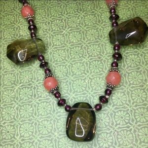 Smokey Quartz & Semi Precious Bead Necklace